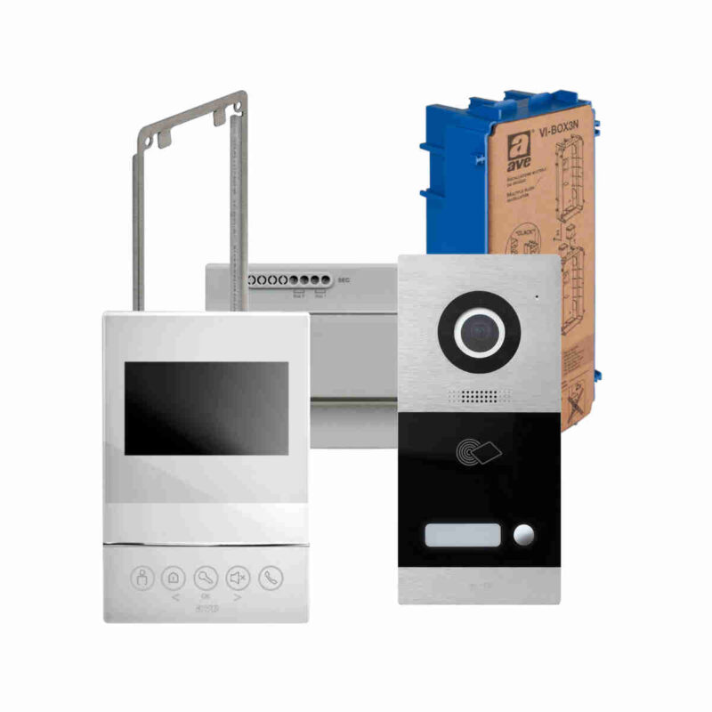 AVE Kit Videocitofono Monofamiliare 1CH 2 Fili