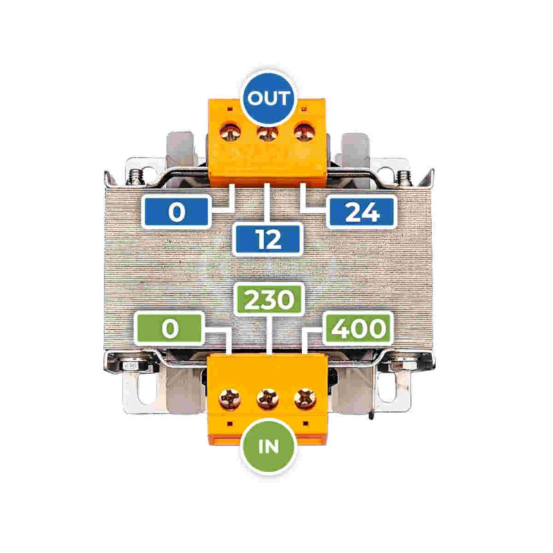CTA TMS1K1,5 Trasformatore Monofase Di Sicurezza 1500VA Ingresso 230/400V Uscita 24V - immagine 3