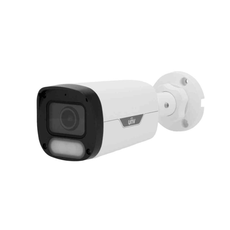 Telecamera Bullet IP Uniview - Gamma Easy 4 MP | Ottica 2.8 mm | microSD 512 GB Luce bianca 30 m | WDR 120 dB Color Hunter con tecnologia WISE-ISP PoE | UMD | SIP Lite | IP67 Pulsante di reset | Microfono integrato
