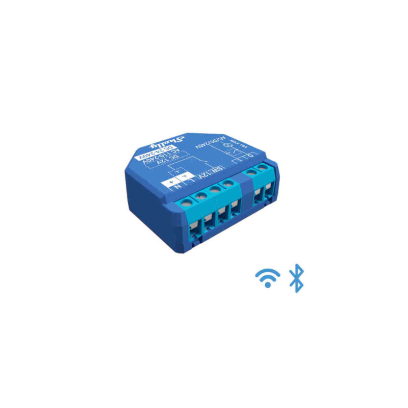 Piccolo attuatore di commutazione WiFi/Bluetooth da incasso. L'interruttore a relè WiFi Shelly PLUS 1 può controllare 1 circuito fino a 3,5 kW. È stato progettato per il montaggio in una console da incasso standard, dietro prese e interruttori luminosi o in altre posizioni con spazio limitato. Shelly può essere utilizzato come dispositivo indipendente o come accessorio per un altro controller di automazione domestica. È possibile scegliere se utilizzare Shelly con l'applicazione mobile Shelly Cloud e il servizio Shelly Cloud.