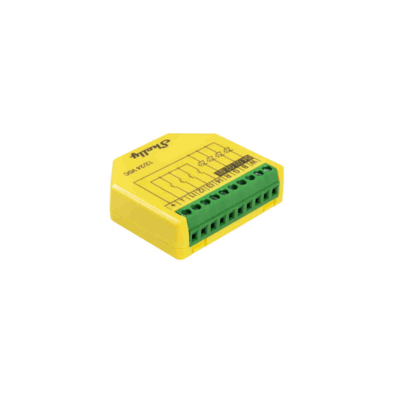 Potrai quindi connetterlo al cloud grazie al WiFi e utilizzare i tuoi sensori BLU grazie al Bluetooth. Nasce per gestire qualsiasi striscia LED bianca (o colorata), RGB, RGBW da 12 V o 24 V CC in modo flessibile sia da locale che da remoto. È dotato inoltre di 3 profili luminosi per una facile personalizzazione , Profilo Luci, Profilo RGB e Profilo RGBW.