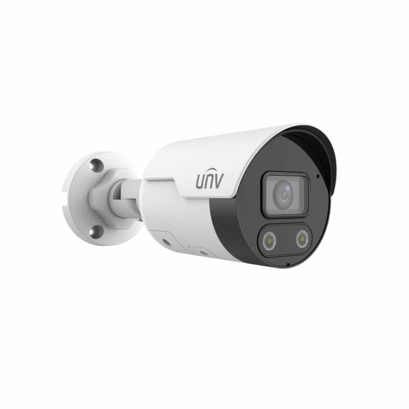 Telecamera IP Easy Bullet da 4 MP con ottica fissa da 2.8 mm. Presenta la tecnologia Color Hunter e Dual Light per la visualizzazione a colori in ambienti con scarsa illuminazione, che insieme all'analisi video SIP e UMD riduce i falsi allarmi e migliora l'esperienza di ricerca delle registrazioni. Microfono e altoparlante integrati per la comunicazione bidirezionale.
