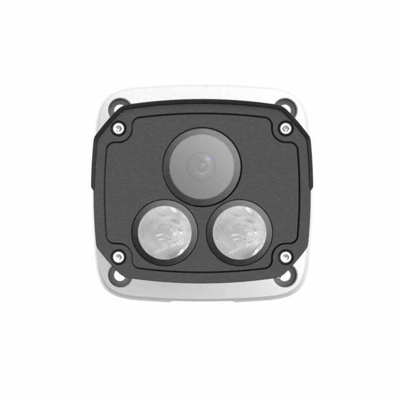 Telecamera IP Prime da 5 MP con ottica fissa da 4 mm. È dotata di tecnologia Color Hunter e luce bianca per immagini a colori in qualsiasi ambiente. Consente l'analisi video del conteggio e incorpora SIP e UMD per ridurre i falsi allarmi.