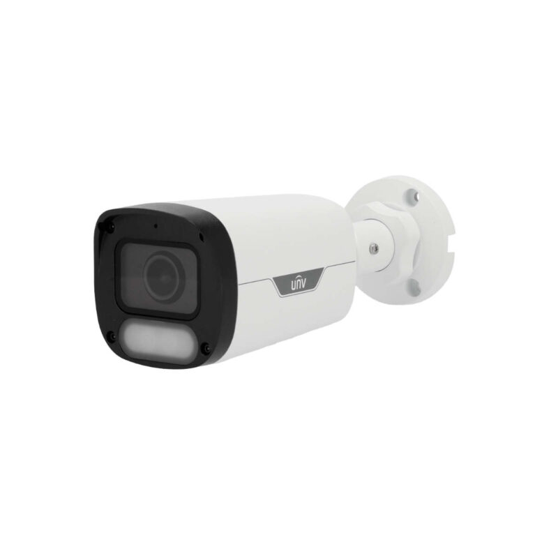 Telecamera IP Easy Bullet da 4 MP con ottica fissa da 2.8 mm, dotata di tecnologia Color Hunter con Wise-ISP per immagini a colori in qualsiasi ambiente e UMD.