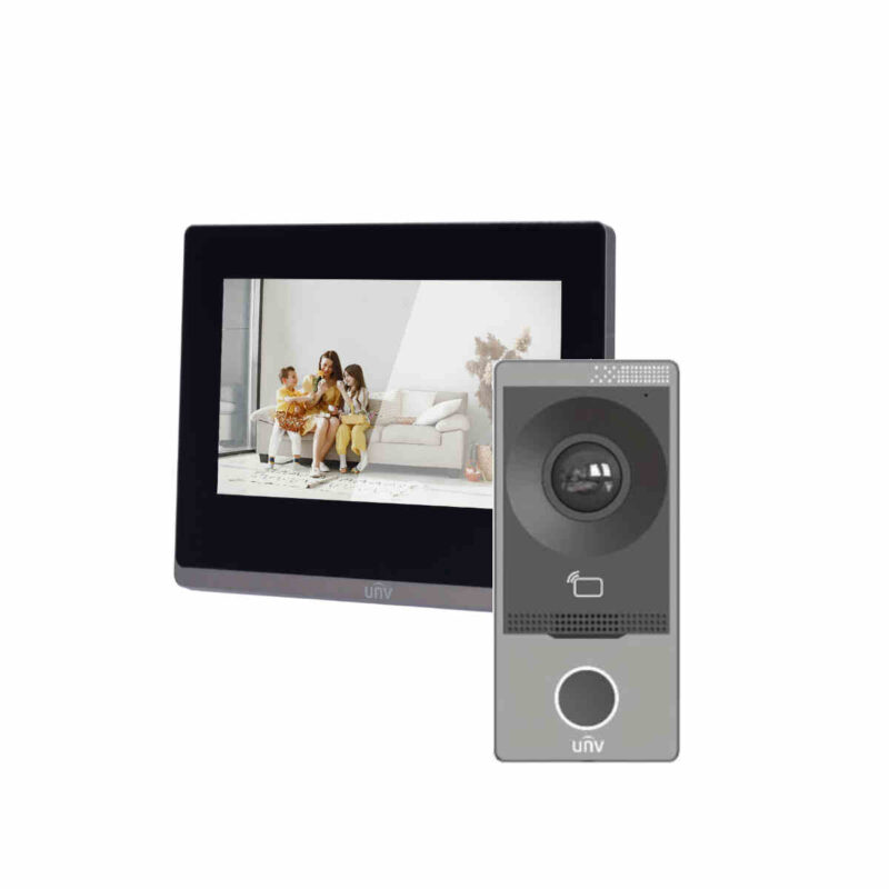 Composto da Monitor per videocitofono: Schermo TFT da 7" - Audio bidirezionale. Posto esterno per ville: Supporta chiamate unità interne o APP associate.