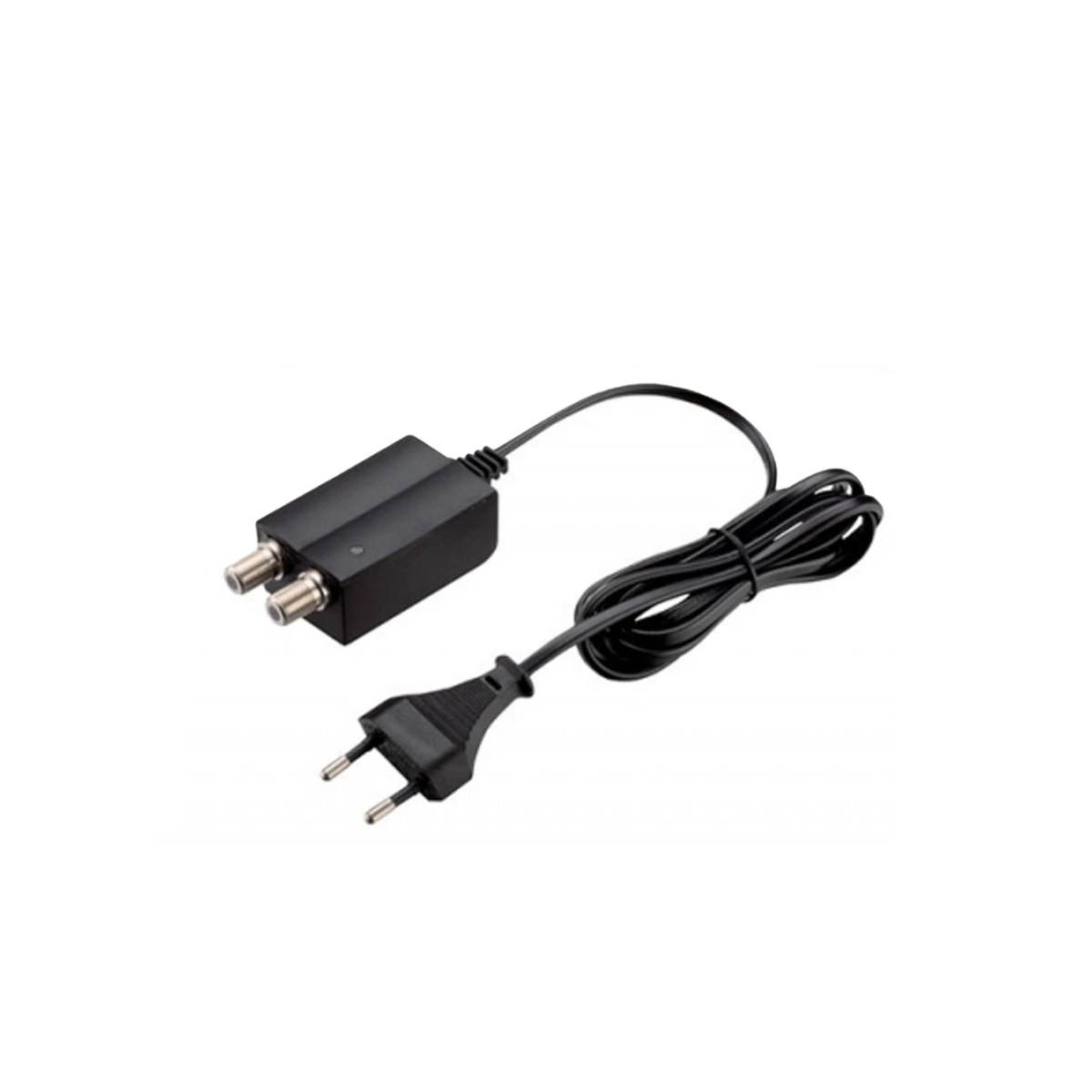 Jolly Line 41046 Alimentatore per antenna 2 uscite 150MA attacco F uscite 2 attenuazione 4 dB tensione rete 230 V tensione uscita 12 V + corrente max 150 mA led Ok