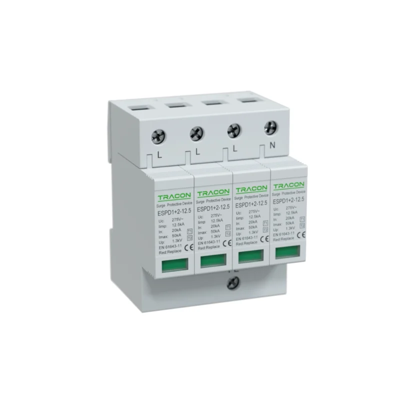 Scaricatore di sovratensione T1 + T2 AC inserto cambiabile