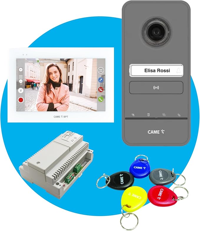 CAME 8K40CF-039 - Kit videocitofonico monofam. X1 Wi-Fi 7" con RFID
