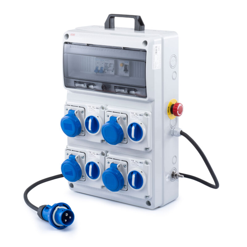 ROSI 2201 - Quadro ASC con 4 prese interbloccate 16A 230V IP65