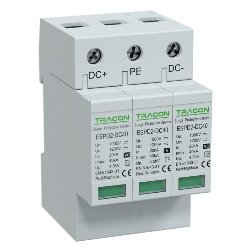 TRACON ESPD2-DC40-600 - Scaricatore sovratensione T2 DC 600 V